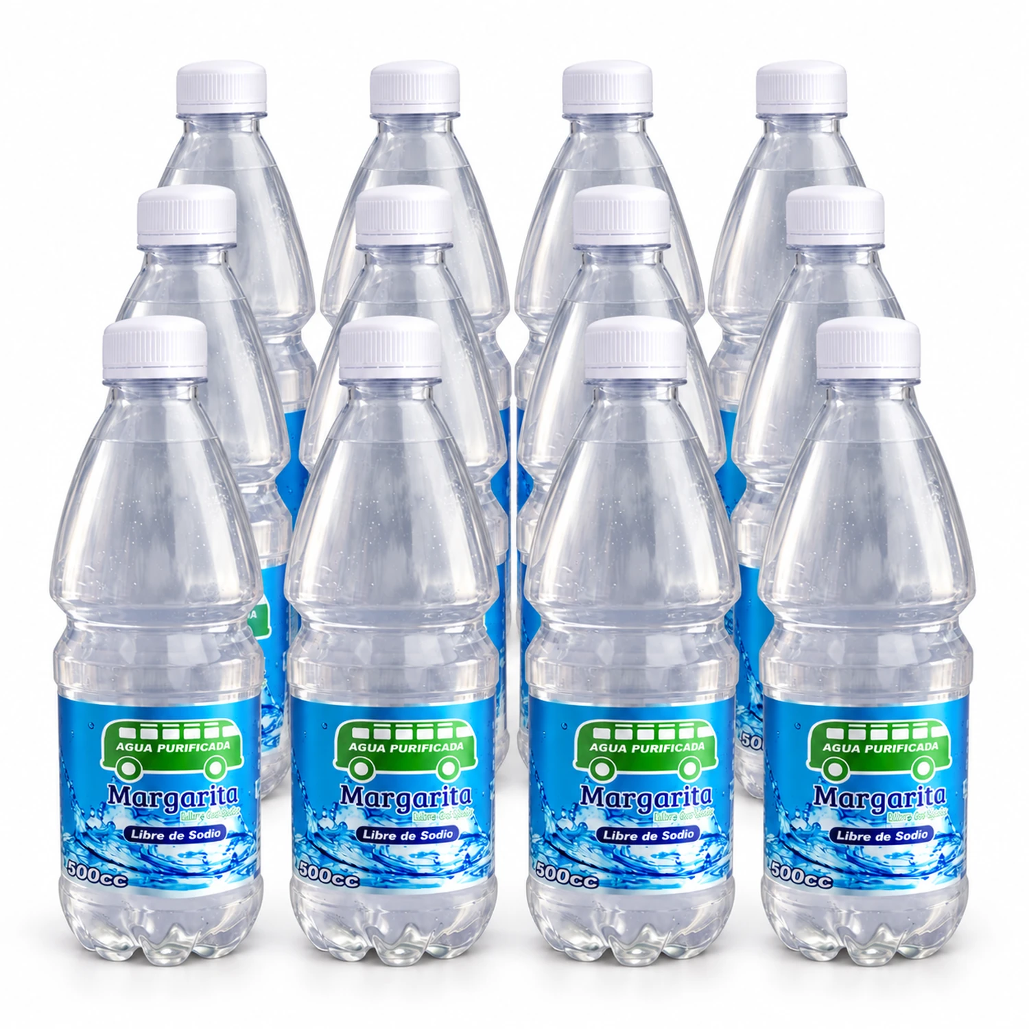 Pack de 12 botellas de agua purificada de 500 cc