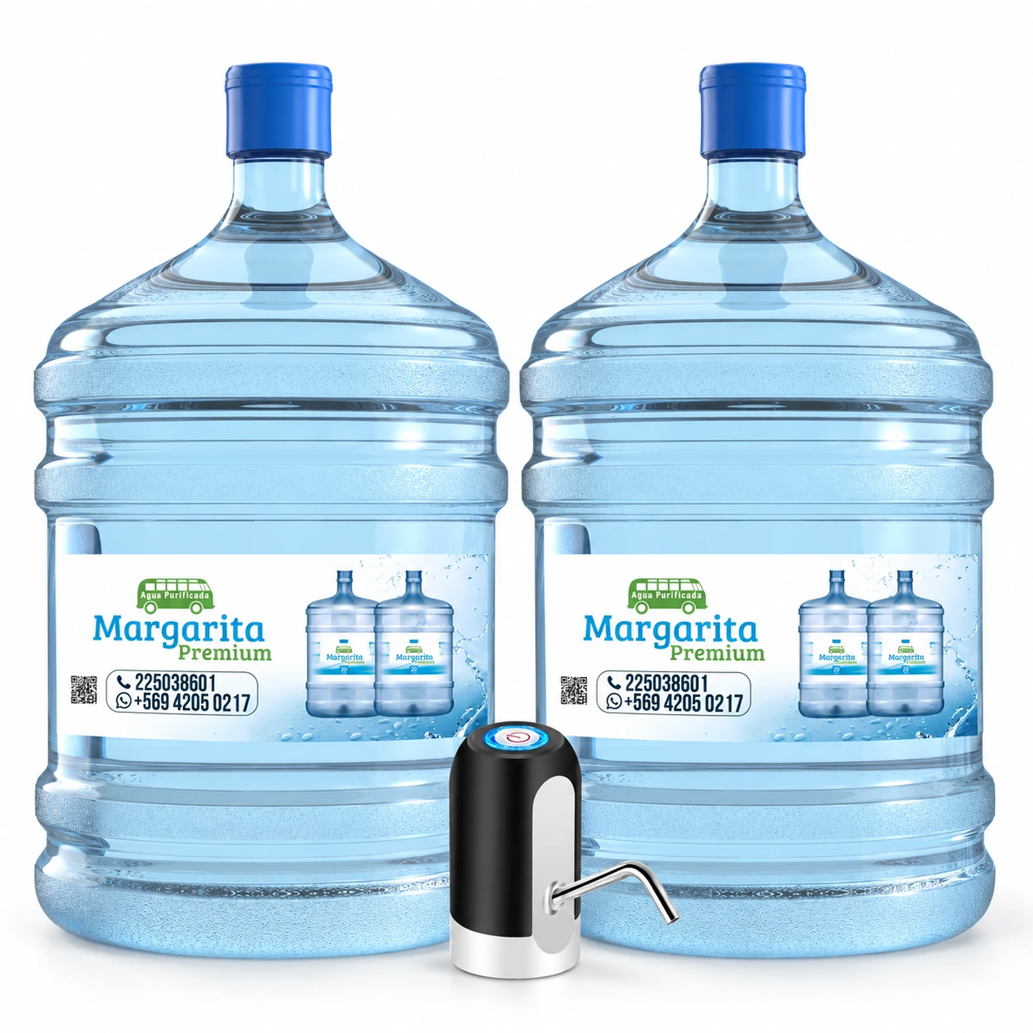 Pack dos recargas de 20 litros y dispensador USB